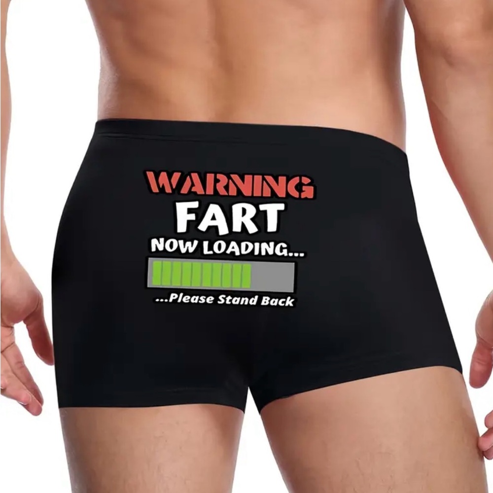 Men's Black Novelty Funny Boxer Briefs